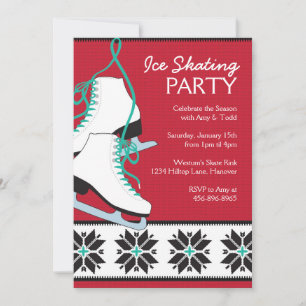 Ice Skating Party Invitations