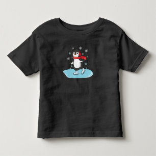 Ice Skating Penguin Toddler T-Shirt