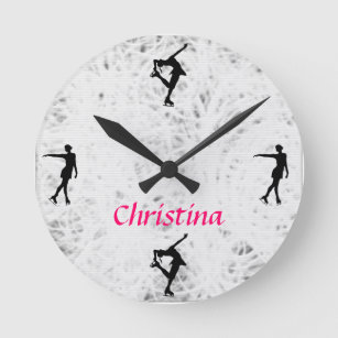 Ice Skating Personalised Clock