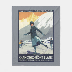 Ice Skating - PLM Olympic Promo Poster Fleece Blanket