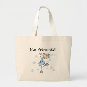 ICE SKATING PRINCESS LARGE TOTE BAG