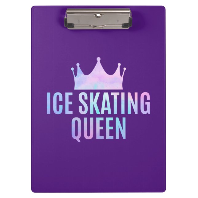 Ice Skating Queen - Ice Skating Lovers Clipboard (Front)