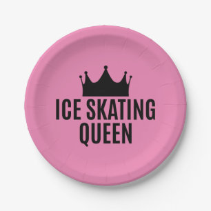 Ice Skating Queen - Ice Skating Paper Plate