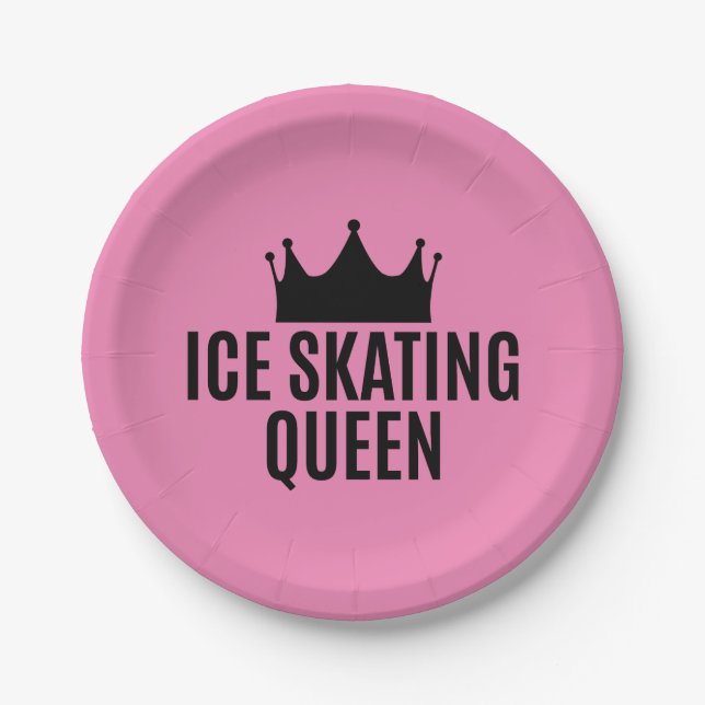 Ice Skating Queen - Ice Skating       Paper Plate (Front)