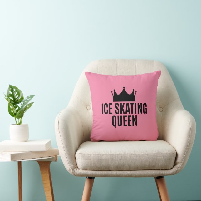 Ice Skating Queen - Ice Skating T-Shirt Cushion (Chair)