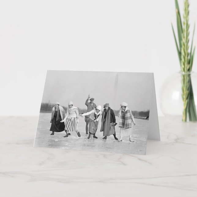 Ice Skating Race, 1925 Card (Front)