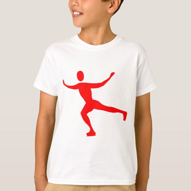 Ice Skating - Red T-Shirt (Front)