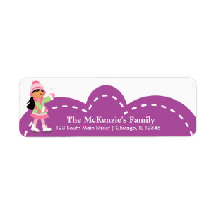 Ice Skating Return Address Label