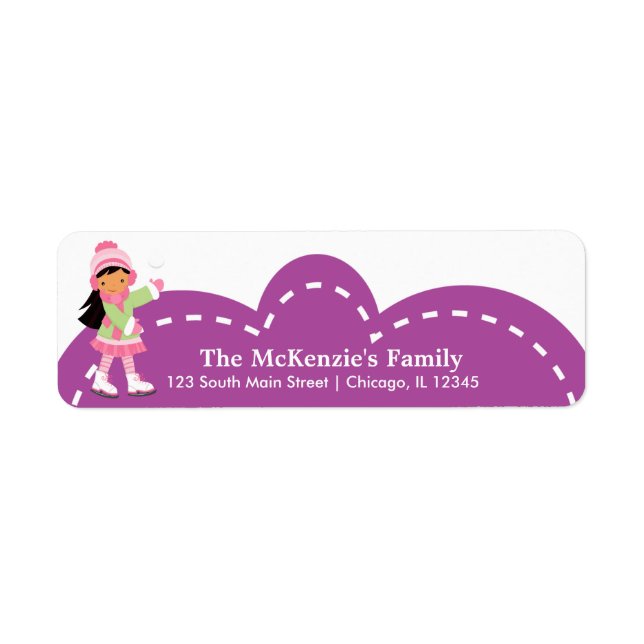 Ice Skating Return Address Label (Front)