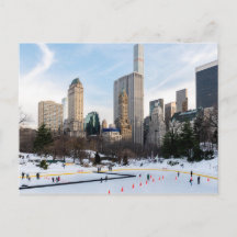 Ice skating rink NYC Postcard