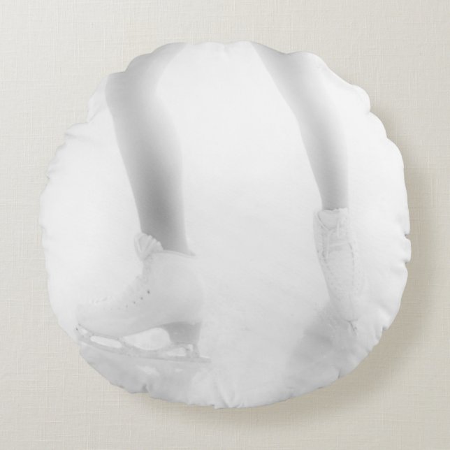 Ice skating round cushion (Front)