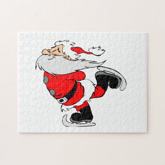 Ice Skating Santa Jigsaw Puzzle (Horizontal)