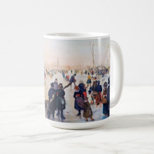 Ice Skating Scene Fine Art Christmas Gift Coffee Mug
