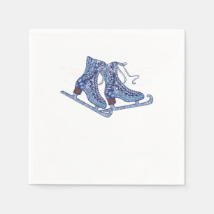 Ice Skating Shoes Winter Sports Gift Napkin