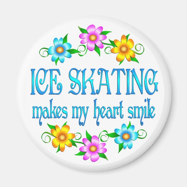 Ice Skating Smiles Magnet (Front)