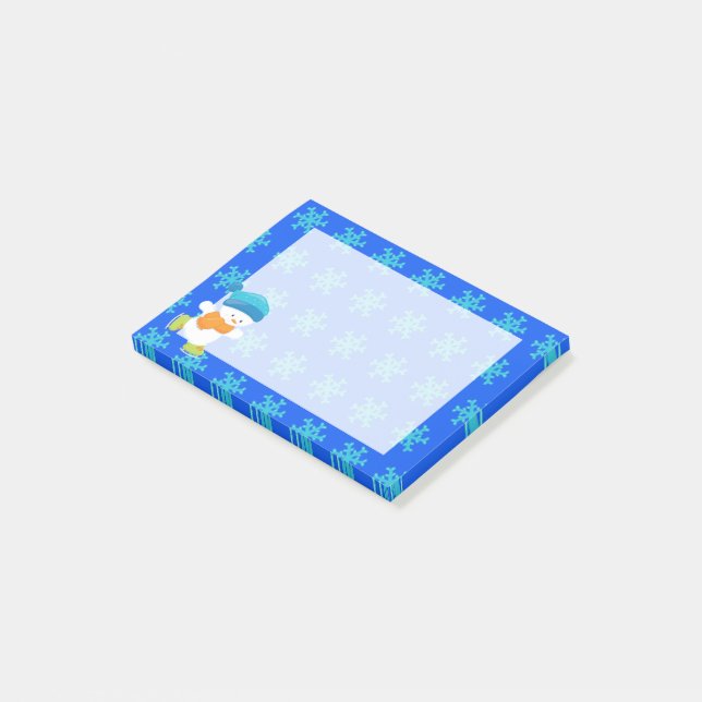 Ice Skating Snow Baby Winter Fun Post-it Notes (Angled)