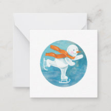 Ice Skating Snowman  