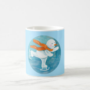 Ice Skating Snowman Coffee Mug