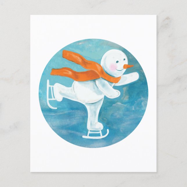Ice Skating Snowman  Letter (Front)