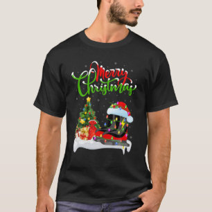 Ice Skating Sports Lover Xmas Lighting Ice Skating T-Shirt