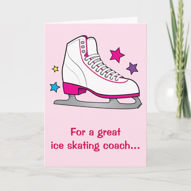 Ice Skating Teacher Appreciation: Thank You (Front)