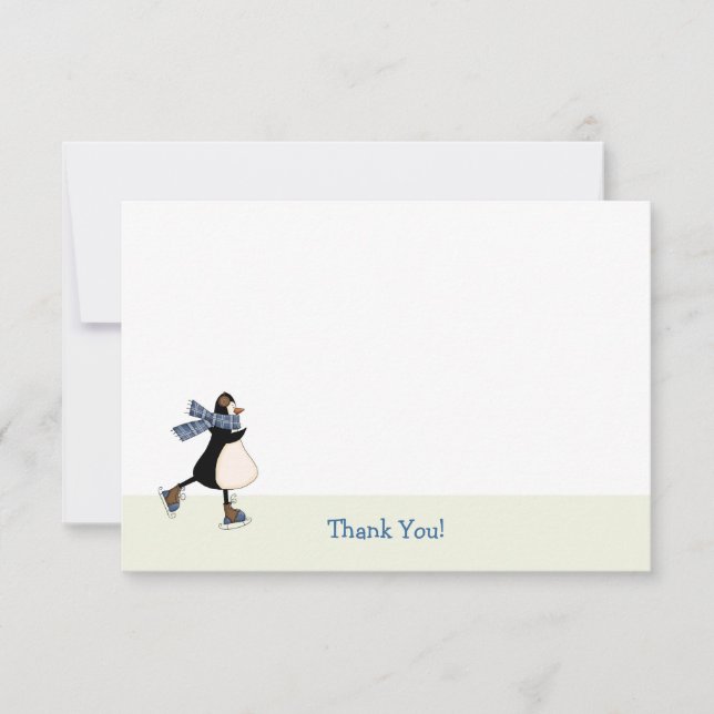 Ice Skating Thank You Notecard (Front)