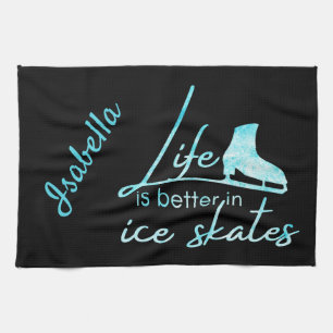 Ice Skating Towel blade blue skate life better