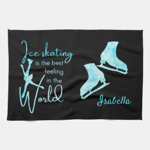 Ice Skating towel Blade frozen blue best feeling