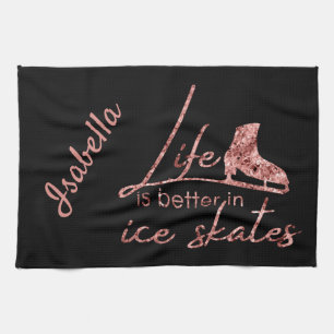 Ice Skating Towel blade rosegold skate life better