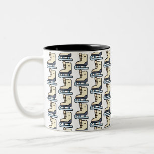 ice skating Two-Tone coffee mug