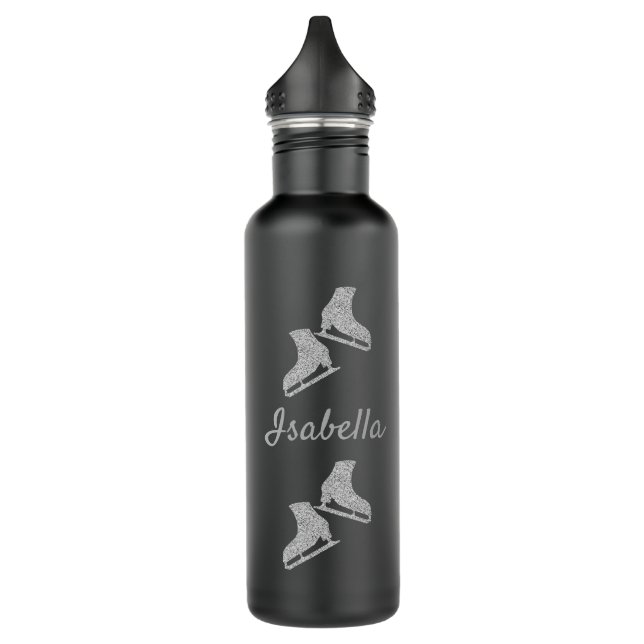 Ice skating water bottle figure skates silver (Left)