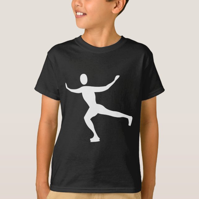 Ice Skating - White T-Shirt (Front)