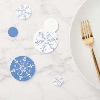 Ice Skating Winter Themed Birthday Snowflake  Confetti