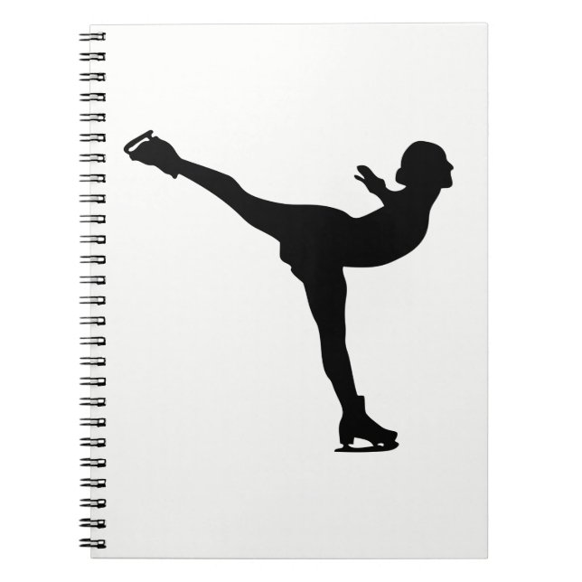 Ice Skating Woman Silhouette Notebook (Front)