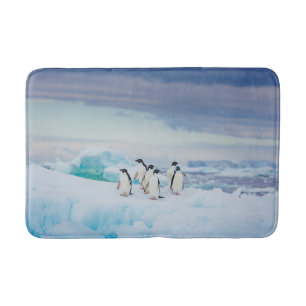 Ice & Snow Adelie Penguins Antarctica Bath Mat