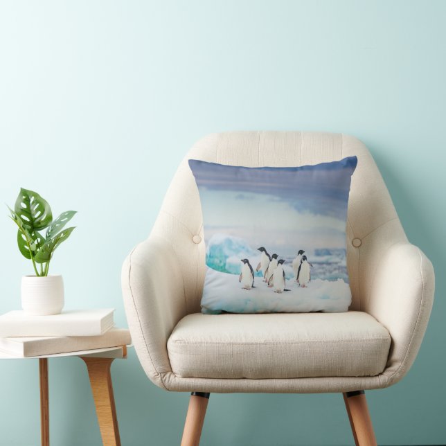 Ice & Snow | Adelie Penguins Antarctica Cushion (Chair)