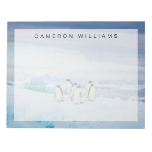 Ice & Snow Adelie Penguins Antarctica Notepad