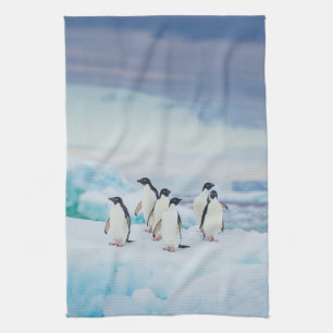 Ice & Snow Adelie Penguins Antarctica Tea Towel