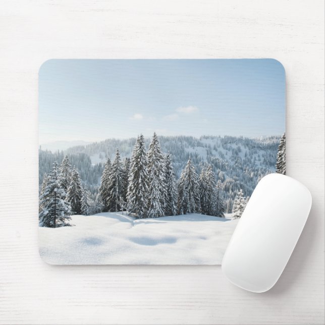 Ice & Snow | Allgäu Bavaria Germany Mouse Pad (With Mouse)