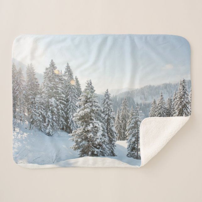 Ice & Snow | Allgäu Bavaria Southern Germany Sherpa Blanket (Front (Horizontal))