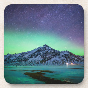 Ice & Snow   Aurora Borealis Milky Way Iceland Coaster