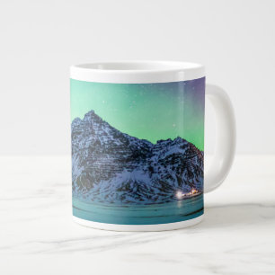 Ice & Snow Aurora Borealis Milky Way Iceland Large Coffee Mug