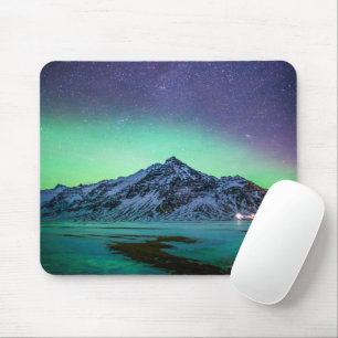 Ice & Snow   Aurora Borealis Milky Way Iceland Mouse Pad