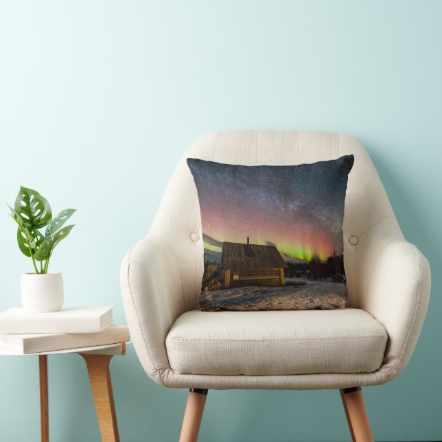 Ice & Snow | Aurora Polaris Murmansk, Iceland Cushion (Chair)