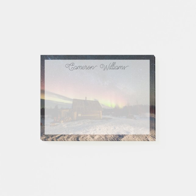 Ice & Snow | Aurora Polaris Murmansk, Iceland Post-it Notes (Front)