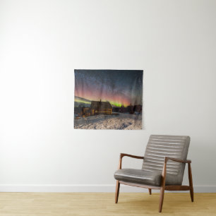 Ice & Snow Aurora Polaris Murmansk, Iceland Tapestry