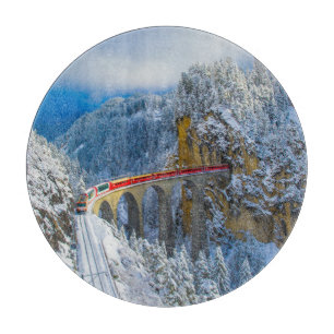 Ice & Snow Bernina Express, Switzerland Cutting Board