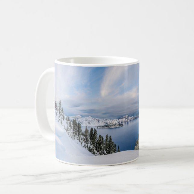 Ice & Snow | Crater Lake Oregon Coffee Mug (Front Left)
