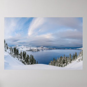 Ice & Snow   Crater Lake Oregon Poster