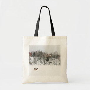 Ice & Snow Deer in Snow Quebec, Canada Tote Bag